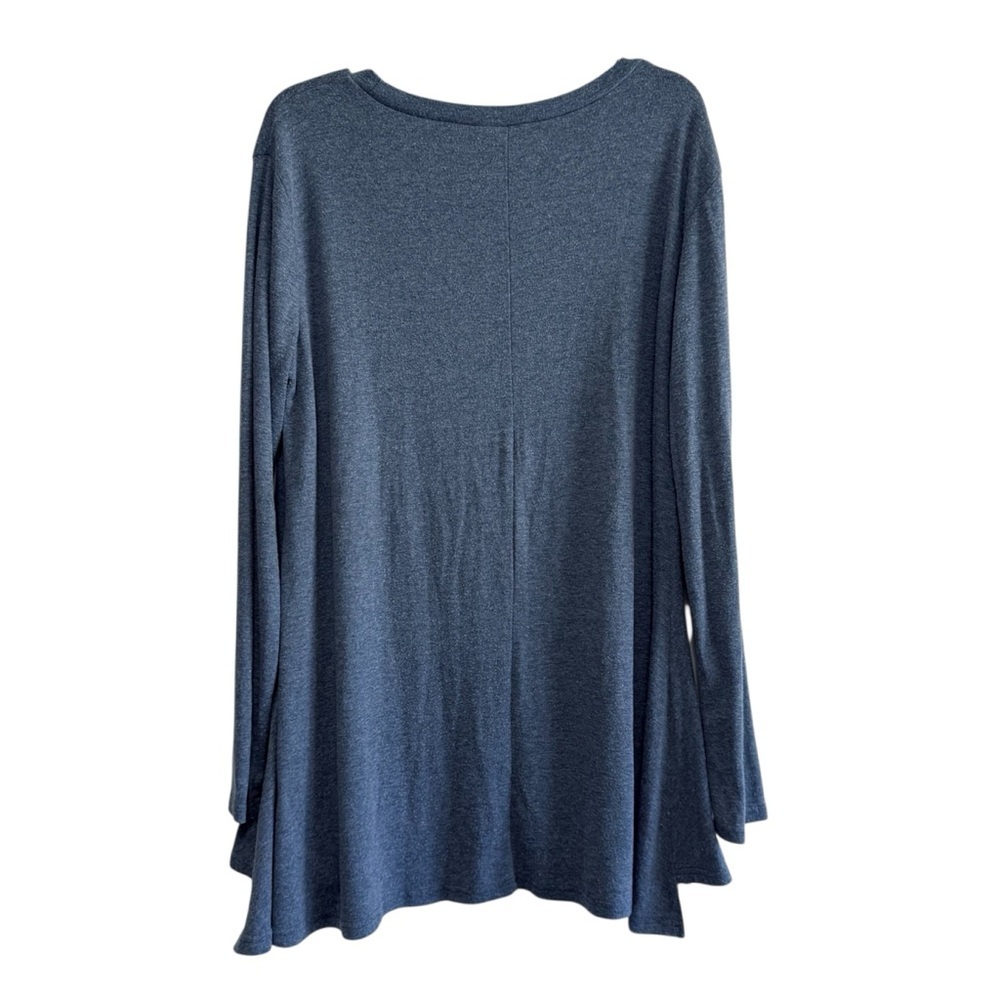 WEKILI Women's Long Sleeve Lace Scoop Neck A-line Tunic Blouse - Picture 3 of 6